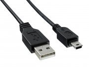 Кабель Glossar (USB - mini-USB) черный