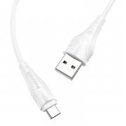 Кабель Borofone BX18 Optimal (USB - micro-USB) белый (1 метр)