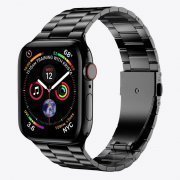 Ремешок - ApW36 металл блочный на застежке Apple Watch 49 mm (черный) — 1