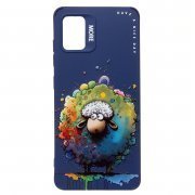 Чехол-накладка - SC335 для Samsung Galaxy A51 4G (A515F) (овечка) (темно-синяя) (227146) — 1