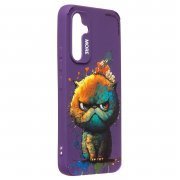 Чехол-накладка - SC335 для Samsung Galaxy A54 (A546F) (кот) (фиолетовая) (227123) — 3