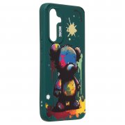 Чехол-накладка - SC335 для Samsung Galaxy A54 (A546F) (медведь) (темно-зеленая) (227127) — 3