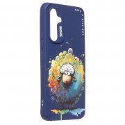 Чехол-накладка - SC335 для Samsung Galaxy A54 (A546F) (овечка) (темно-синяя) (227122) — 3