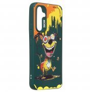 Чехол-накладка - SC335 для Samsung Galaxy A54 (A546F) (собака) (темно-зеленая) — 3