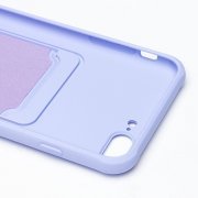 Чехол-накладка - SC304 с картхолдером для Apple iPhone 8 Plus (темно-фиолетовая) — 2