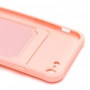 Чехол-накладка - SC304 с картхолдером для Apple iPhone 8 (208665) (светло-розовая) — 2