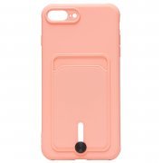 Чехол-накладка - SC304 с картхолдером для Apple iPhone 8 Plus (208672) (светло-розовая) — 1