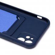 Чехол-накладка - SC304 с картхолдером для Apple iPhone 11 (208473) (темно-синяя) — 2