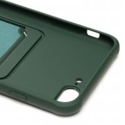 Чехол-накладка - SC304 с картхолдером для Apple iPhone 8 Plus (208669) (темно-зеленая) — 2