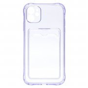 Чехол-накладка - SC276 с картхолдером для Apple iPhone 11 (лиловая)
