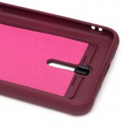 Чехол-накладка с картхолдером для Xiaomi Redmi 9i (бордовая) — 3