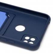 Чехол-накладка с картхолдером для Xiaomi Redmi 10A (темно-синяя) — 2