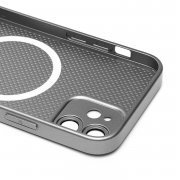 Чехол-накладка SafeMag для Apple iPhone 12 (титановая) — 2