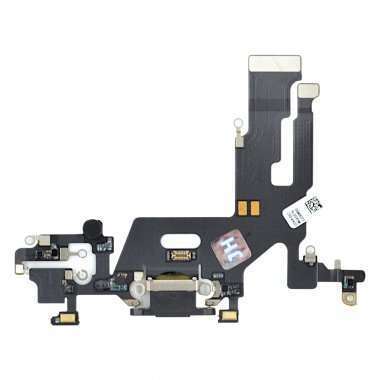 Шлейф для Apple iPhone 11 на разъем зарядки/микрофон (черный) &mdash; 1