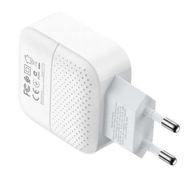 Сетевое зарядное устройство Borofone BA46A USB/Type-C (белое) — 4