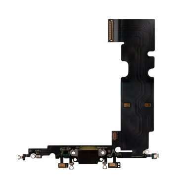 Шлейф для Apple iPhone 8 Plus на разъем зарядки/микрофон (черный) Премиум — 1