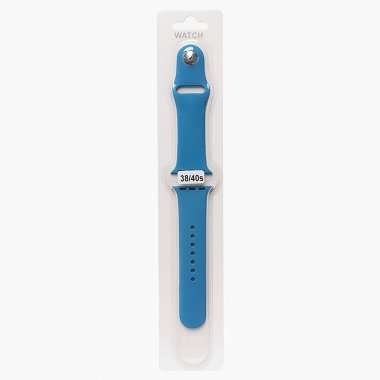 Ремешок для Apple Watch 41 mm Sport Band силикон на кнопке (S) (небесно-голубой) — 1