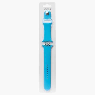 Ремешок - ApW Sport Band Apple Watch 42 mm силикон на кнопке (L) (светло-голубой) — 2
