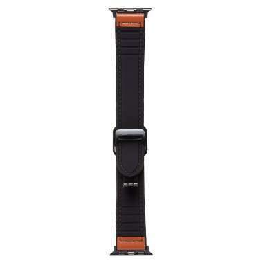 Ремешок - ApW38 Square buckle Apple Watch 45 mm Watch 42 mm экокожа (коричневый) — 4