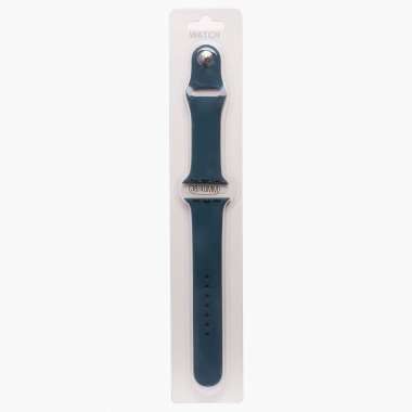 Ремешок - ApW Sport Band для Apple Watch 41mm силикон на кнопке (L) (темно-синий) — 1
