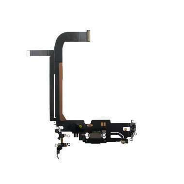 Шлейф для Apple iPhone 13 Pro Max на системный разъем/микрофон Черный - Премиум &mdash; 1