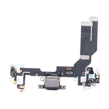 Шлейф для Apple iPhone 16e на системный разъем/микрофон (черный) премиум &mdash; 2